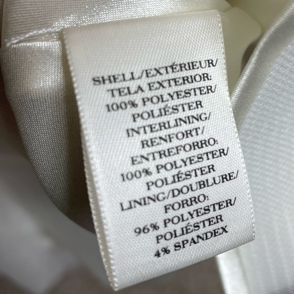 Ann Taylor Wedding Dress Gown Tulle Embellished Illusion Neckline Mermaid Size 8 - Picture 15 of 16